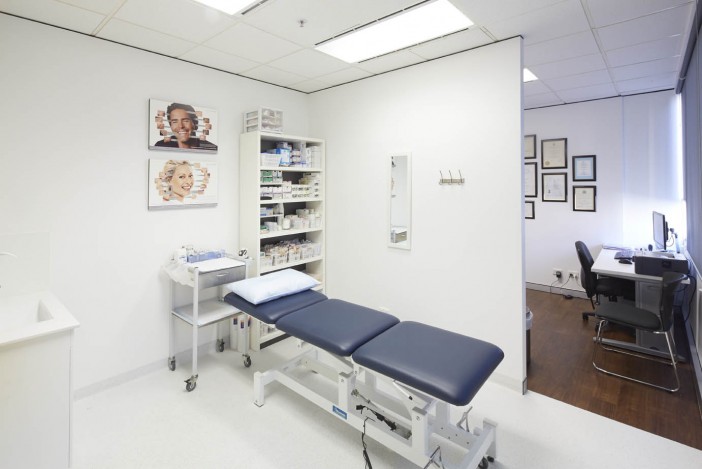 Consult room with adjoining treatment area